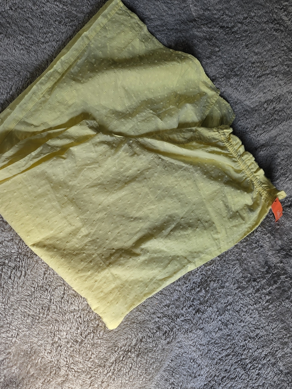 Colsie Light Yellow Eyelet Cotton Wide Leg Capris